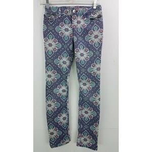 Old Navy Youth Girls Size 12 Regular skinny fit Adjust Waste flower print jeans